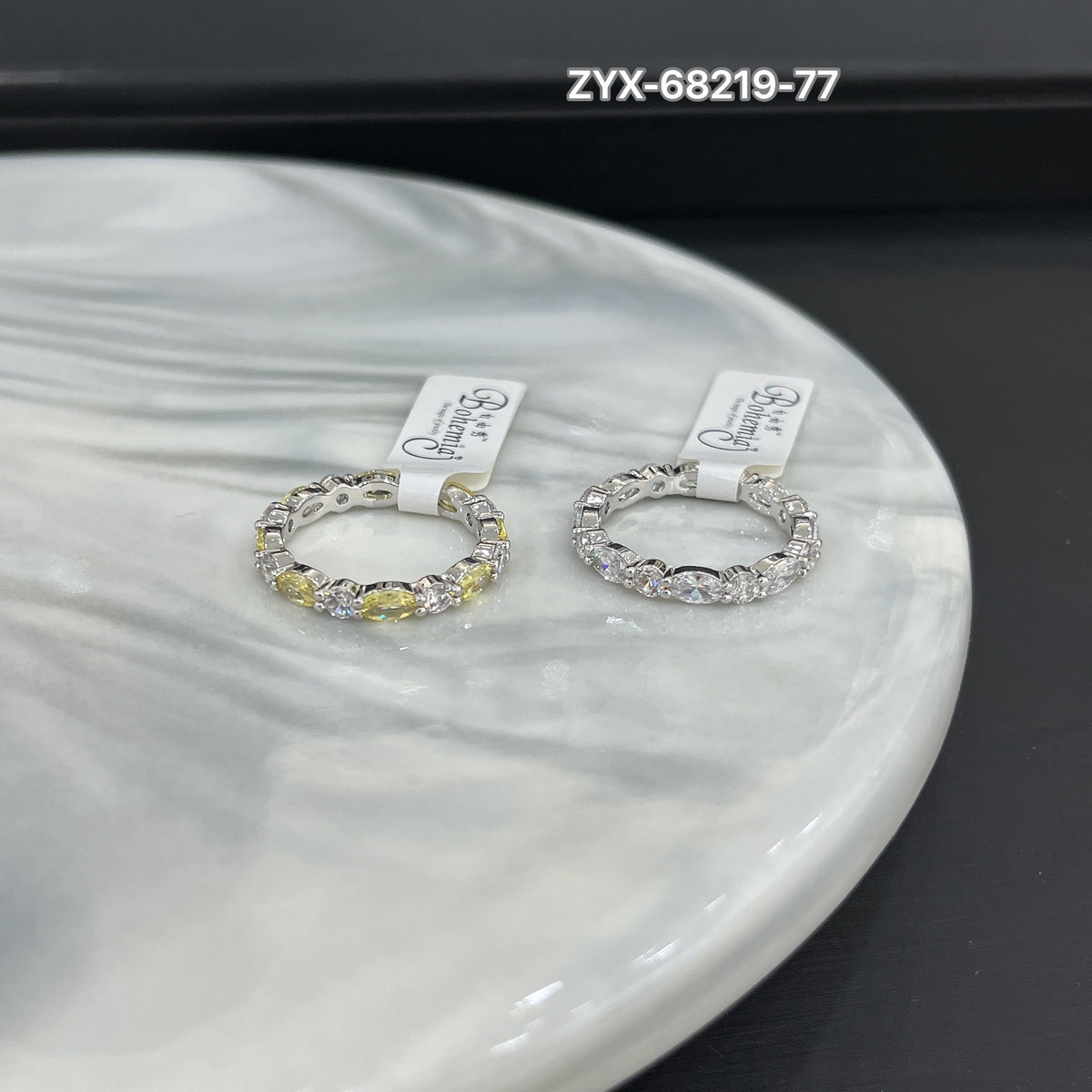 Crystal Ring with Layered Colors