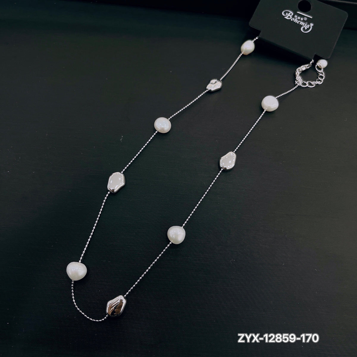 Pearl and Stone Melody Necklace