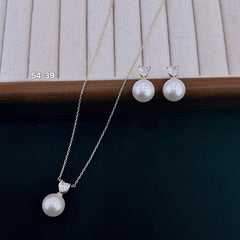 Heart-Piercing Pearl Jewelry Set
