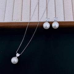 Heart-Piercing Pearl Jewelry Set