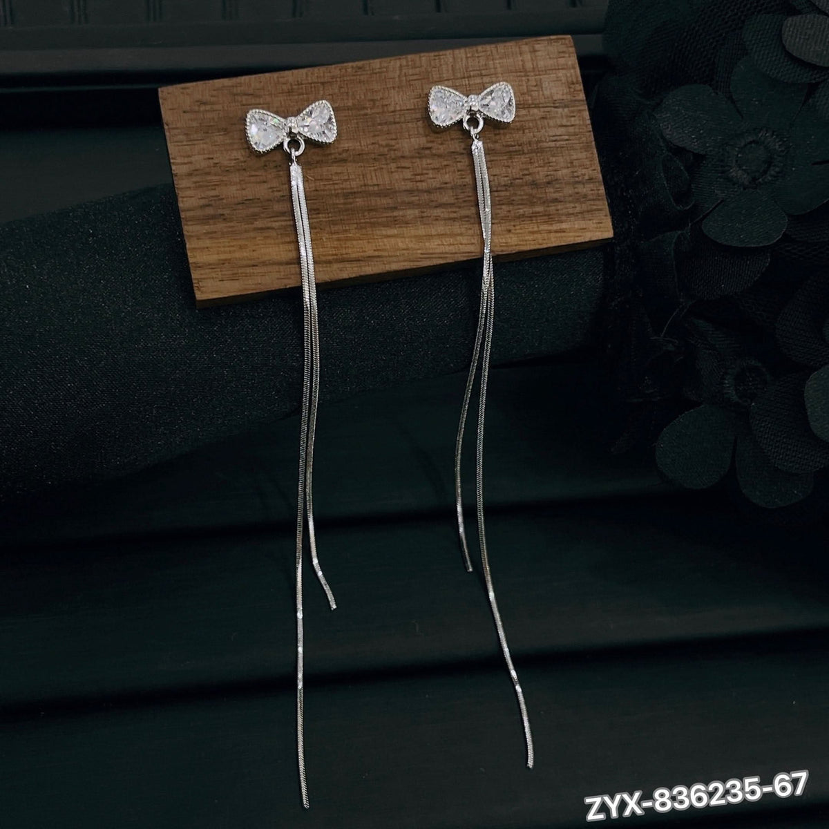 Butterfly Bow Tassel Earrings
