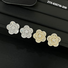 Glimmering Multi-Color Blossom Earrings