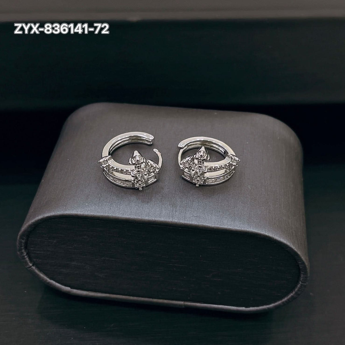 Starburst Crystal Cluster Double-Huggie Earrings