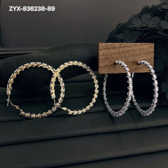 Fragmented Diamond Galaxy Hoop Earrings